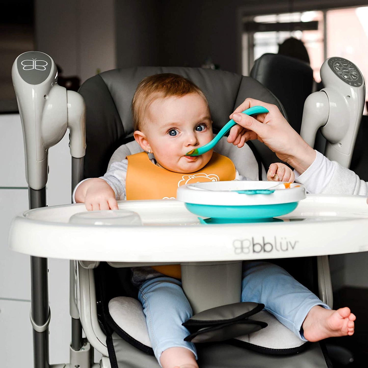 bblüv - Platö - Warming Feeding Plate - 3 Compartments with Suction Base for Baby to Toddler (Color) - BPA and Phthalate Free