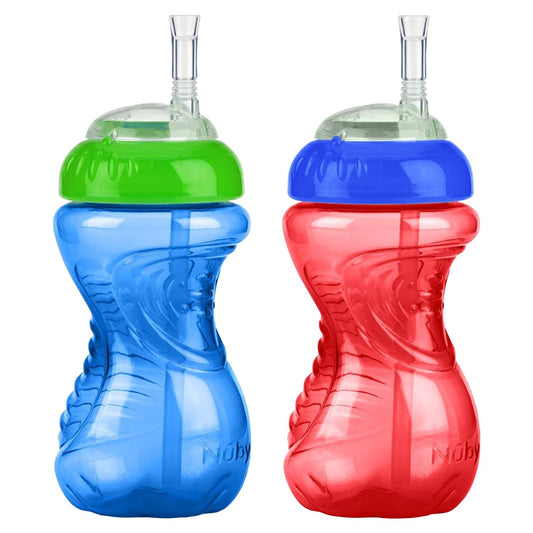 Nuby 2-Pack 10-oz No-Spill Flexi Straw Cup