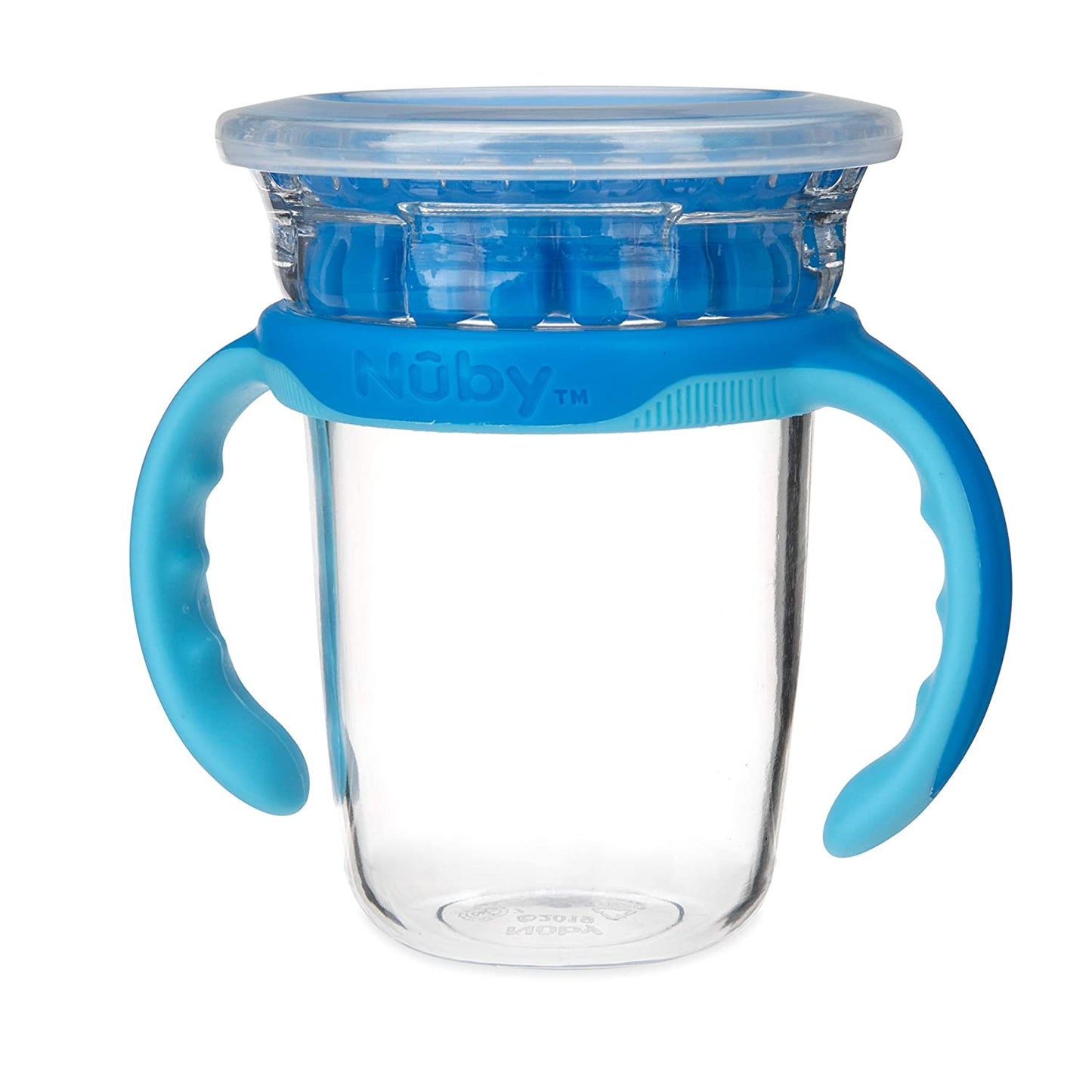 Luv N Care/NUBY Nuby 360 Edge 2 Stage Drinking Rim Cup with Removable Handles & hygienic Cover: 8 Oz/ 240 Ml