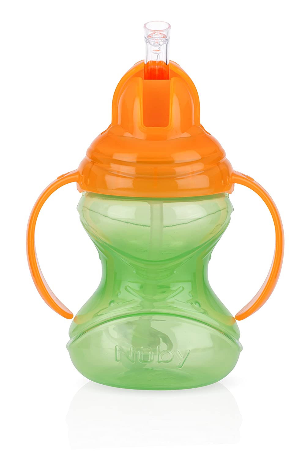 Nuby No-Spill Flip N' Sip Clik-It Cup with 360 Straw, 8 Ounce, Colors May Vary, Multicolor