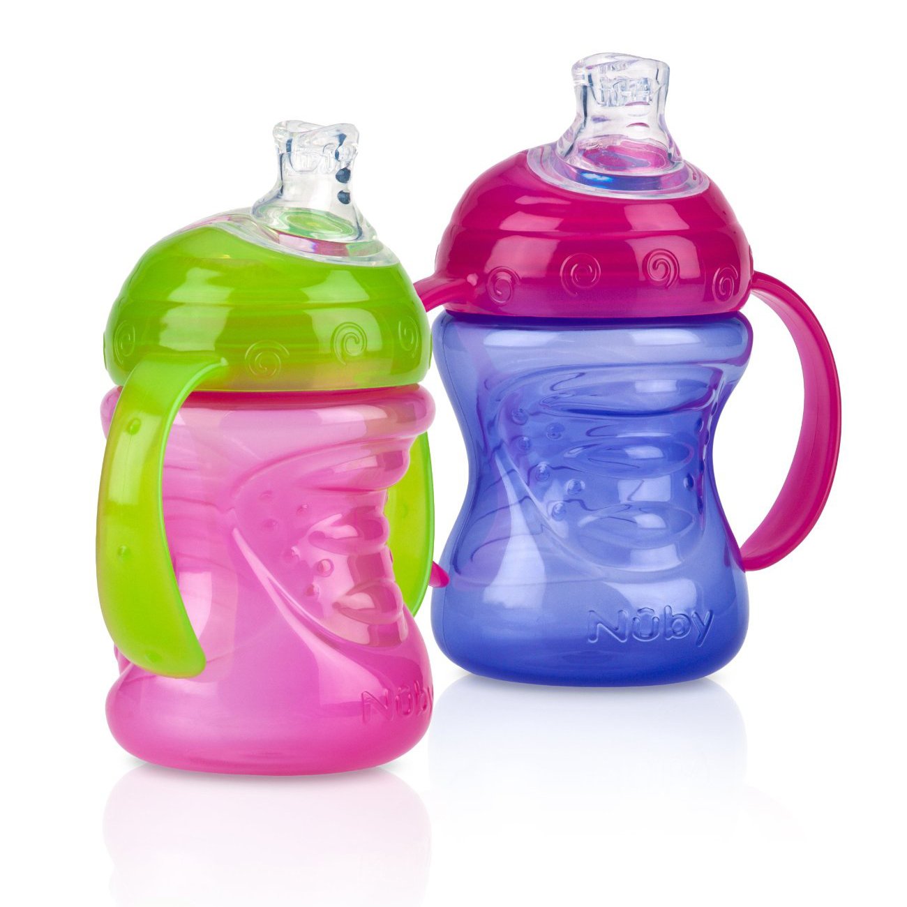 Nuby 2 Count 2 Handle Cup with No Spill Super Spout
