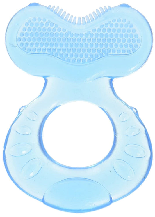 Nuby Silicone Teethe-eez Teether with Bristles, Includes Hygienic Case, Colors May Vary