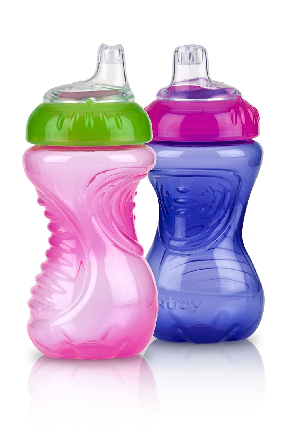 Nuby 2 Piece No Spill Easy Grip Trainer Cup 10 oz