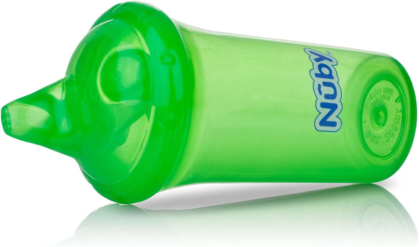Nuby No Spill Cup With Reversible Valve, 9 Ounce, Purple