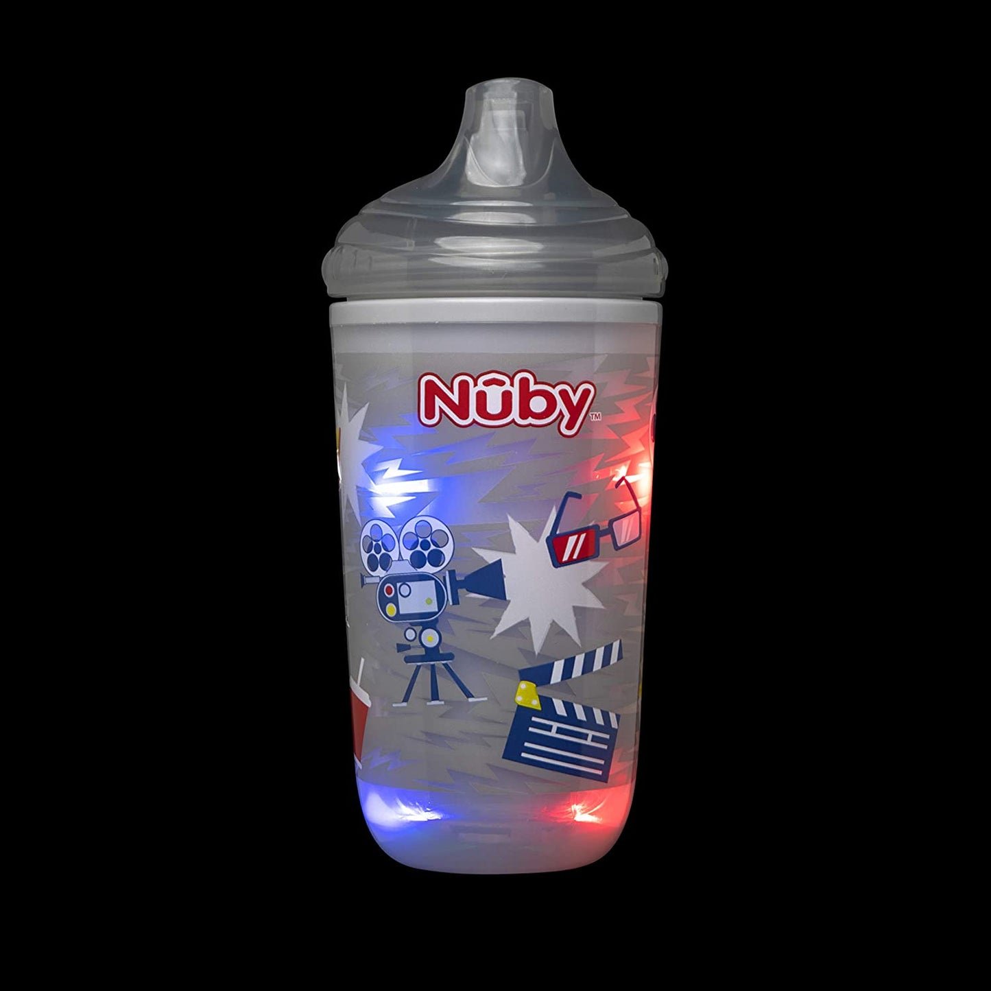 Nuby Insulated Light-Up Cup with No Spill Bite Resistant Hard Spout, 10 Oz
