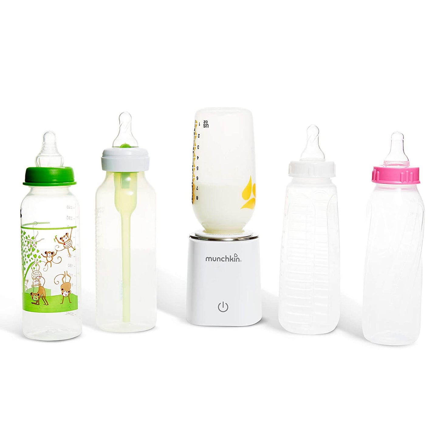 Munchkin 98° Digital Bottle Warmer and Adapter for Playtex Ventaire Baby Bottles