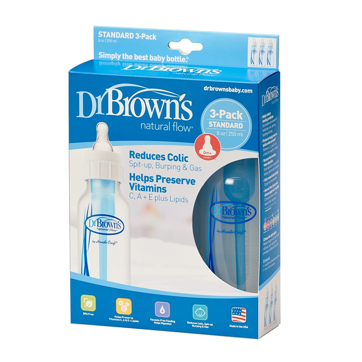 Dr. Brown’s Natural Flow Anti-Colic Baby Bottles - 8oz