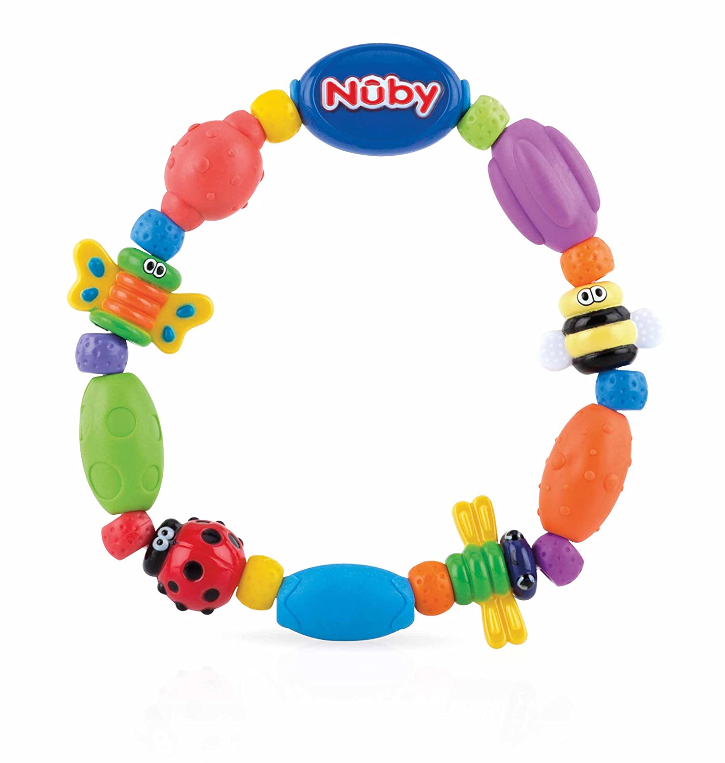 Nuby Bug-A-Loop Teether, Colors May Vary