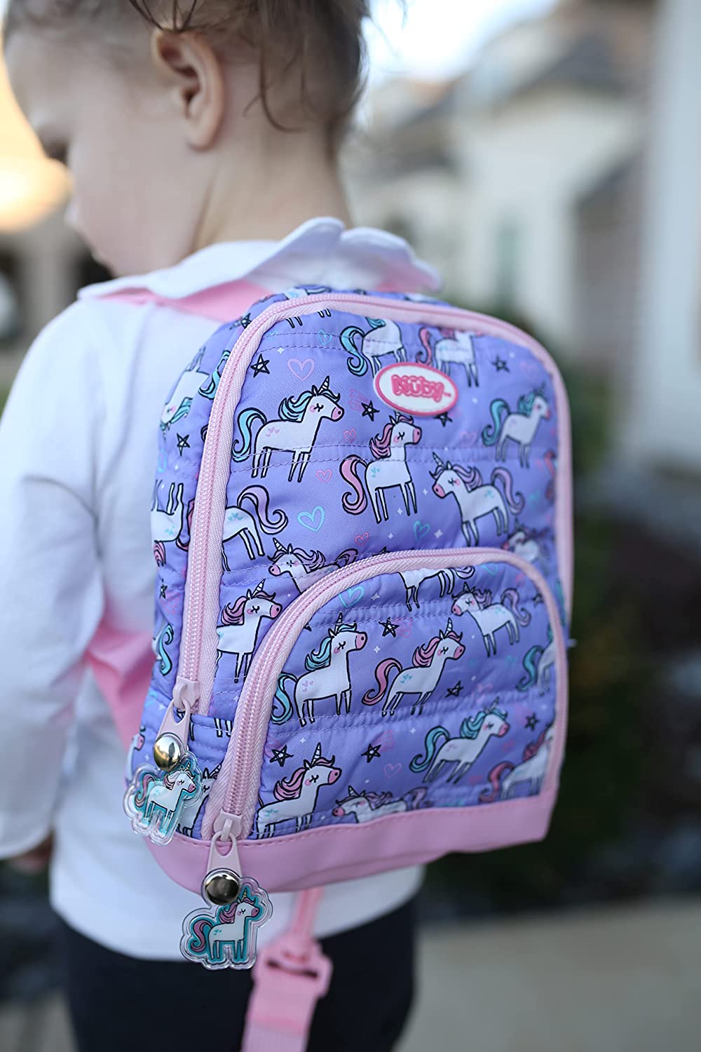 Nuby Baby Girls' Quilted Harness Unicorn Backpack