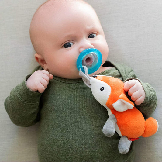 Nuby Soft Plush Pacifinder with Detachable Silicone Pacifier: 0-6 Months