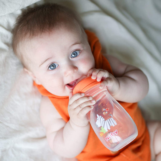 Nuby Tritan Wide Neck Non-Drip Bottles with Anti-Colic Air System: 9oz./ 270 Ml, 3 Pack, 0M+, Multi