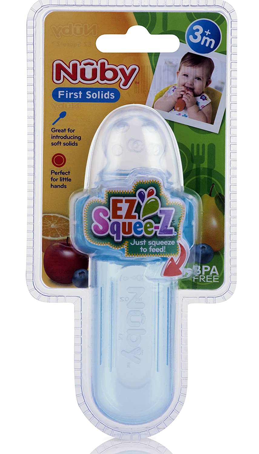 Nuby EZ Squee-Z Silicone Self Feeding Baby Food Dispenser