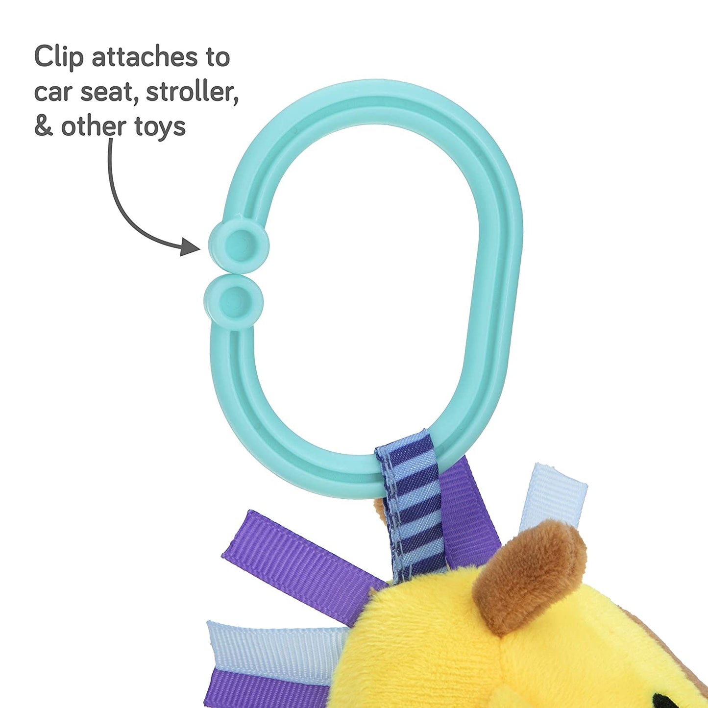 Nuby Interactive Soft Plush Pal Toy- Om+, Characters Vary - Monkey, Elephant, Giraffe