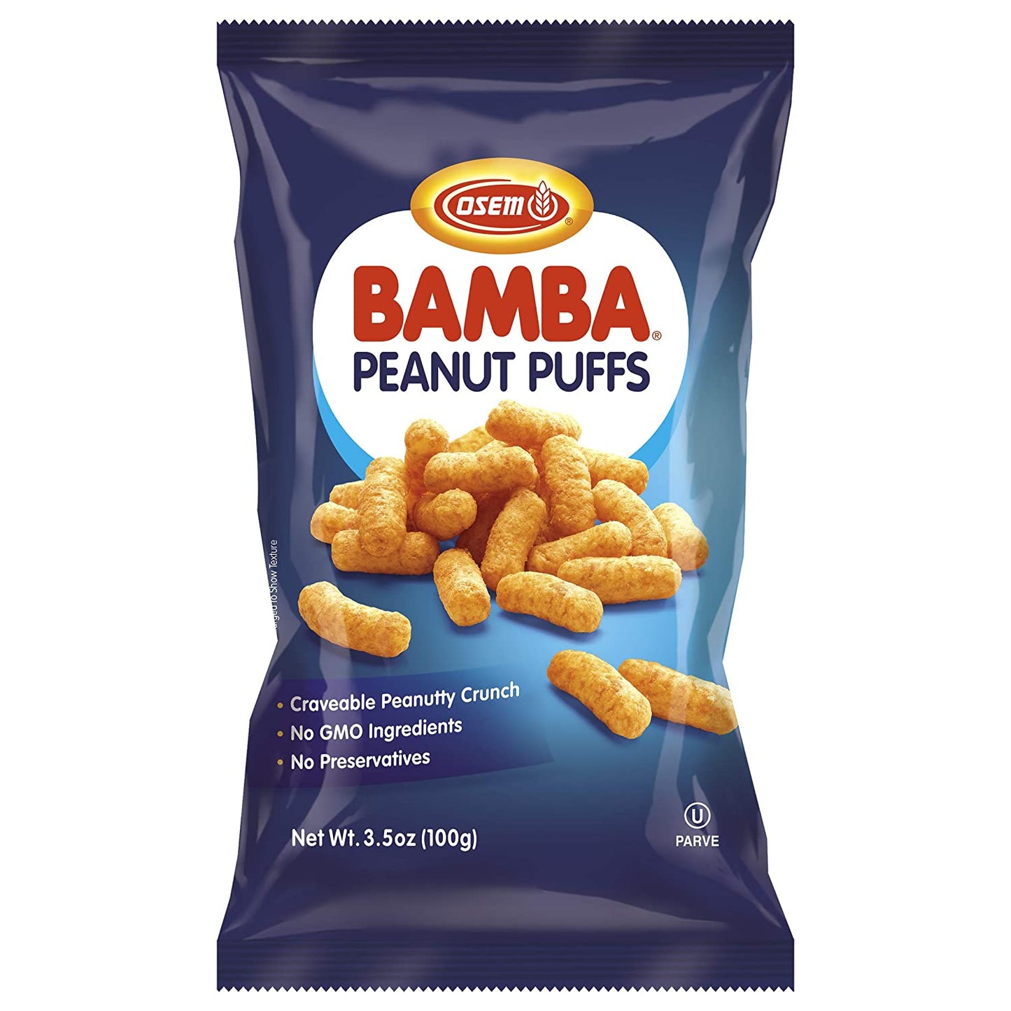 Bamba Peanut Snacks for Babies - All Natural Baby Peanut Puffs 3.5 Ounce Large Bag (Pack of 6 x 3.5oz Bags) - Peanut Butter Puffs made with 50% peanuts