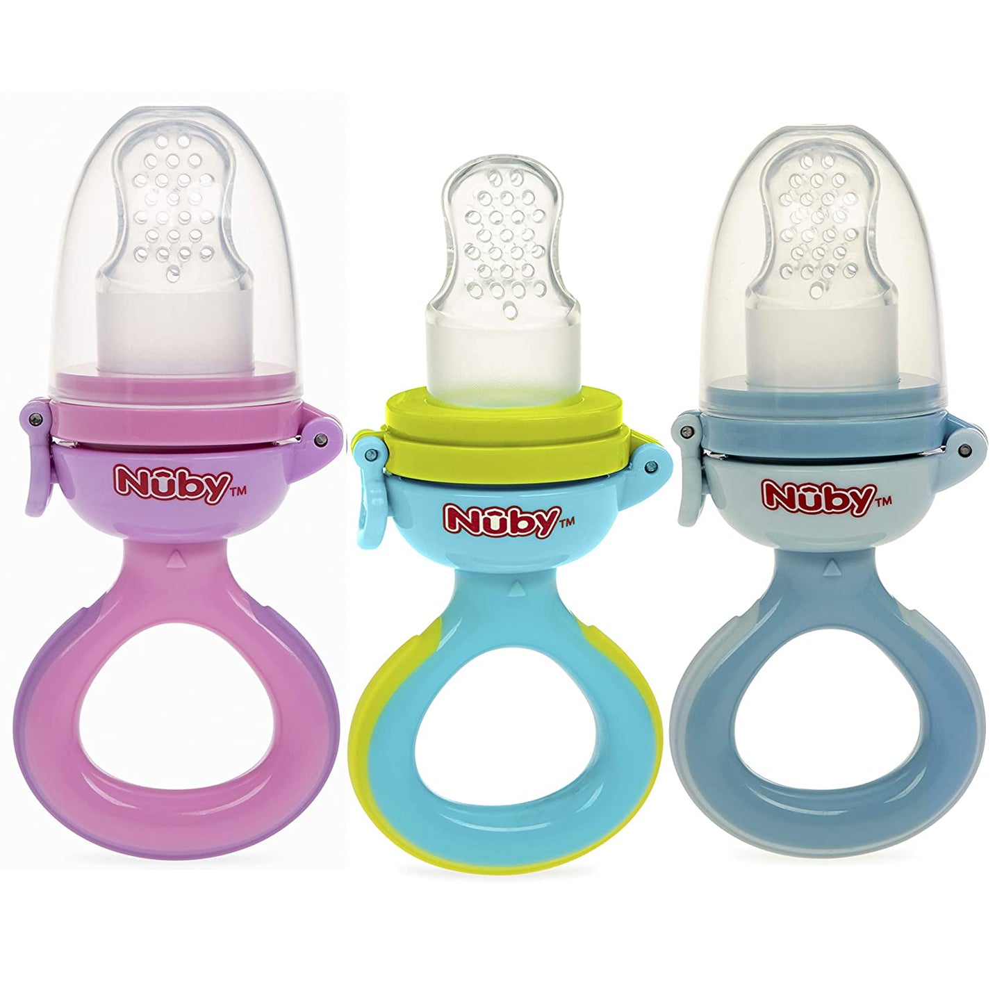 Nuby Twist N' Feed Infant First Foods Feeder with Hygienic Cover: 10M+, Colors May Vary, Multi