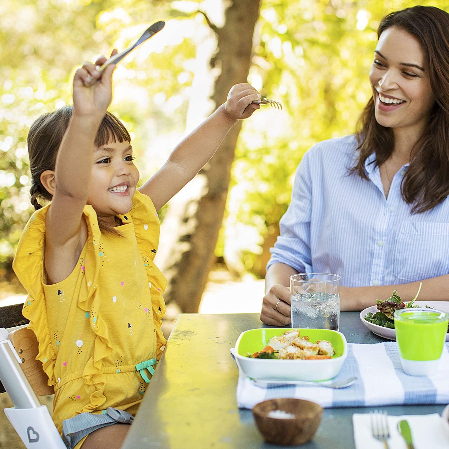 Munchkin Polish Toddler Fork, Knife and Spoon Utensil Set, Stainless Steel