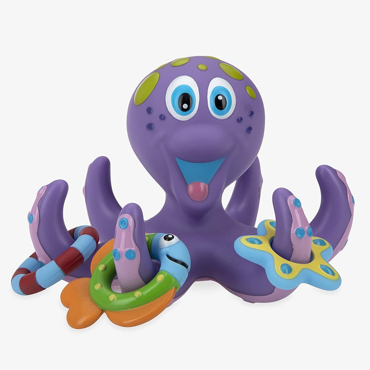 Nuby Floating Octopus with 3 Hoopla Rings Interactive Bath Toy