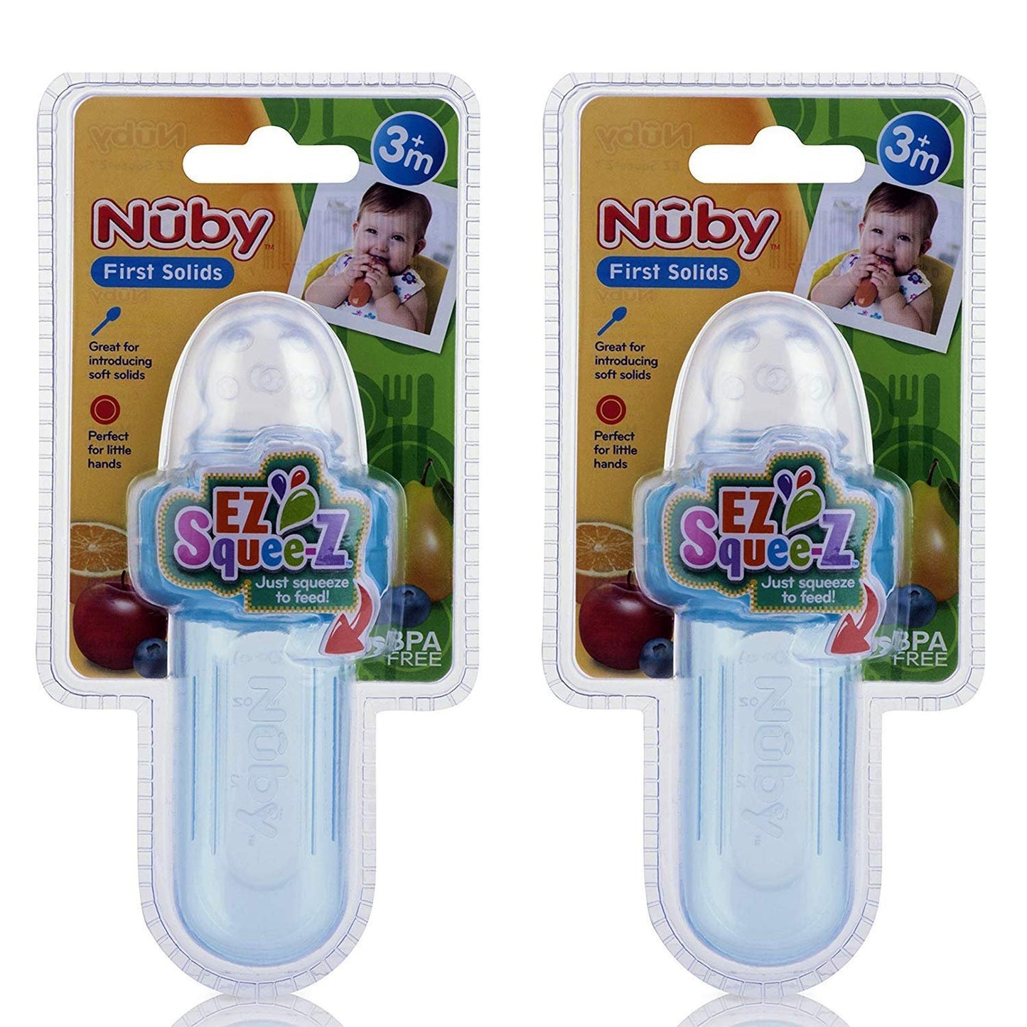 Nuby EZ Squee-Z Silicone Self Feeding Baby Food Dispenser - Colors May Vary