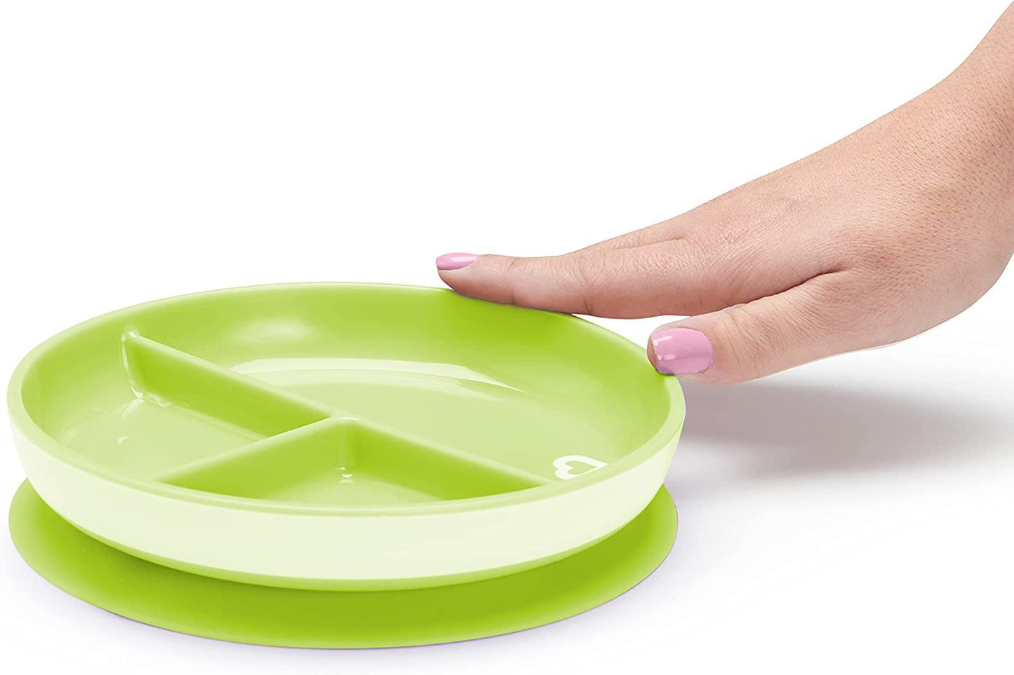 Munchkin Stay Put Divided Suction Plates, Pink/Purple