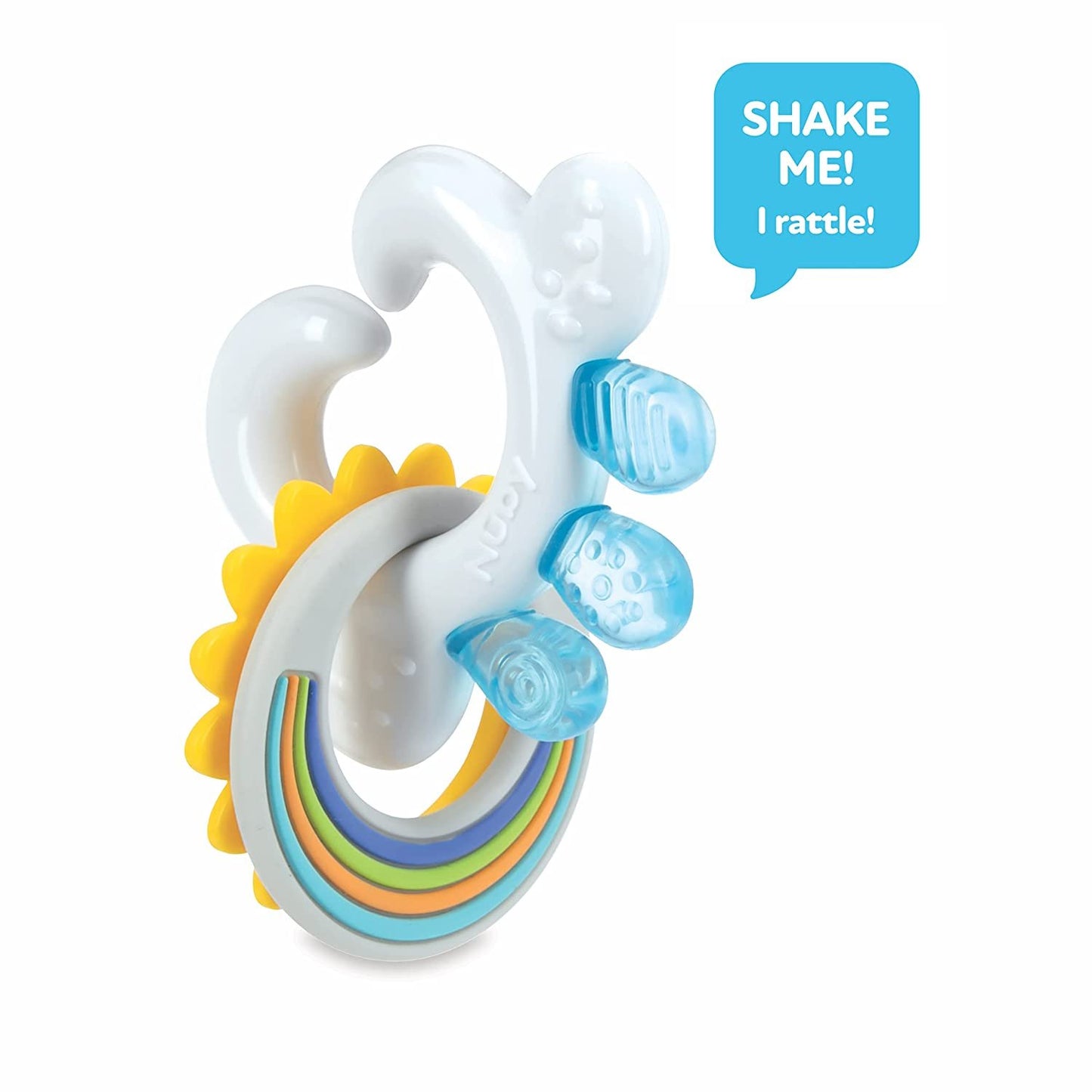 Nuby Cloud Teether with Sun and Silicone Rain Links : 3+ Months