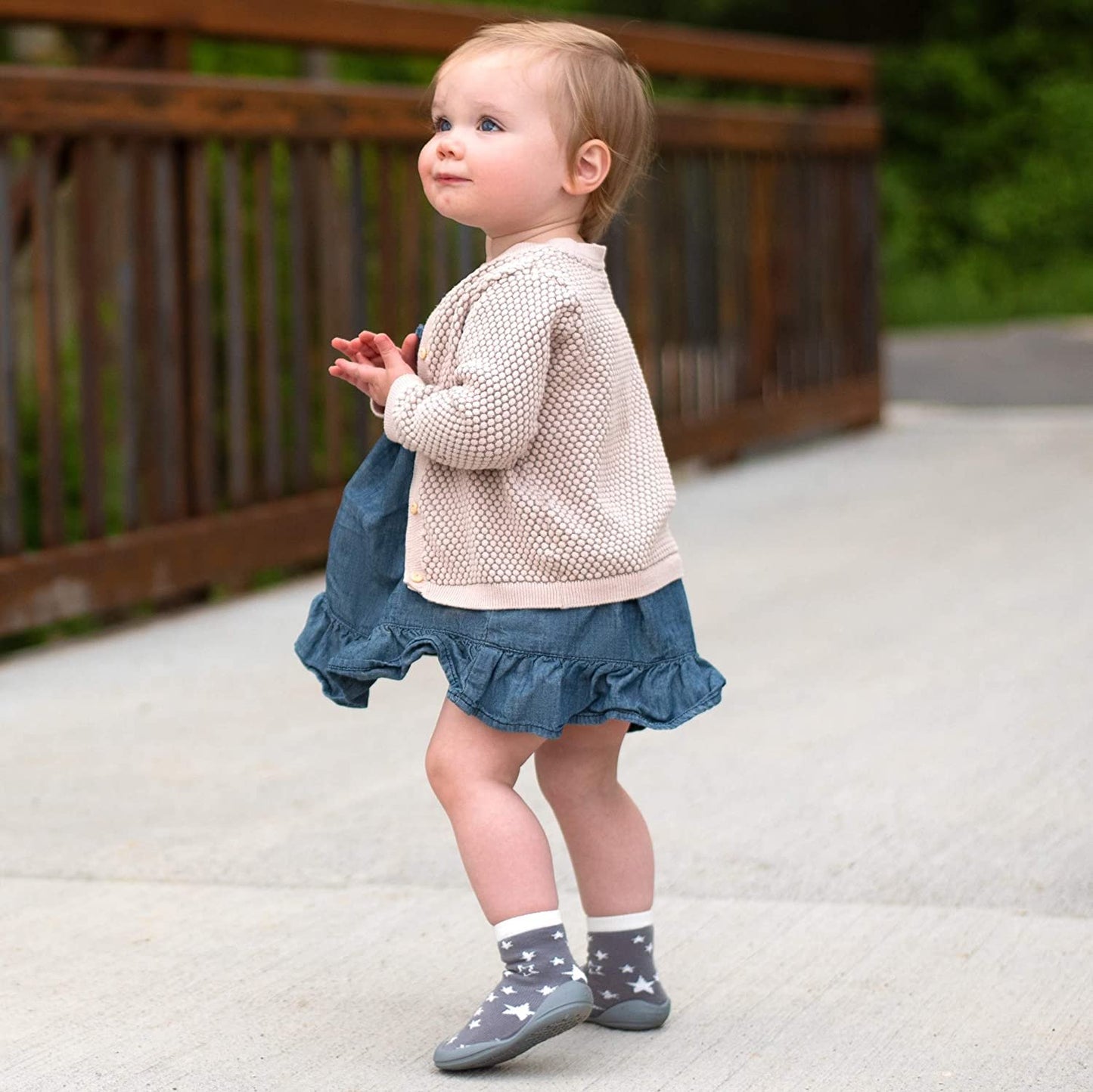 Nuby Snekz Comfortable Rubber Sole Sock Shoes for First Steps