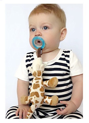 Nuby Natural Flex Cherry Pacifier with Snoozie Combo Set, Monkey, 0-6 Months