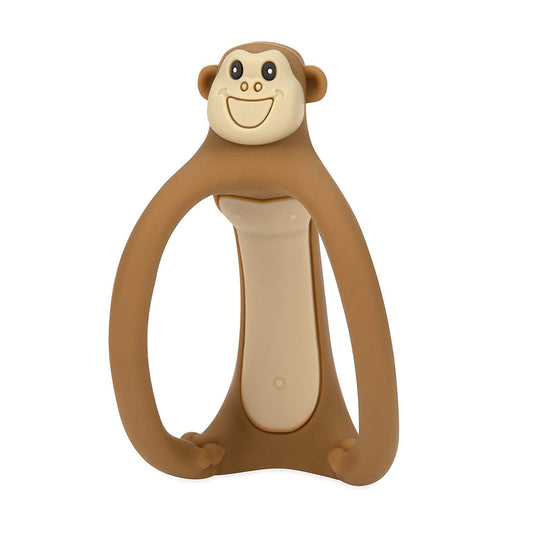 Nuby 100% Silicone Loopals Easy Grip Loopy Legs Teether: 3M+, Monkey Character