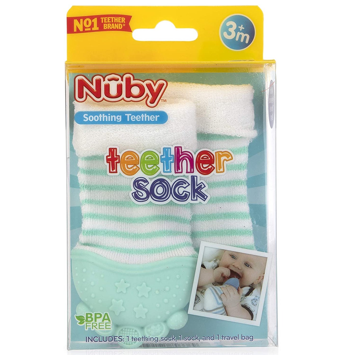 Nuby Aqua Stripes Teething Sock