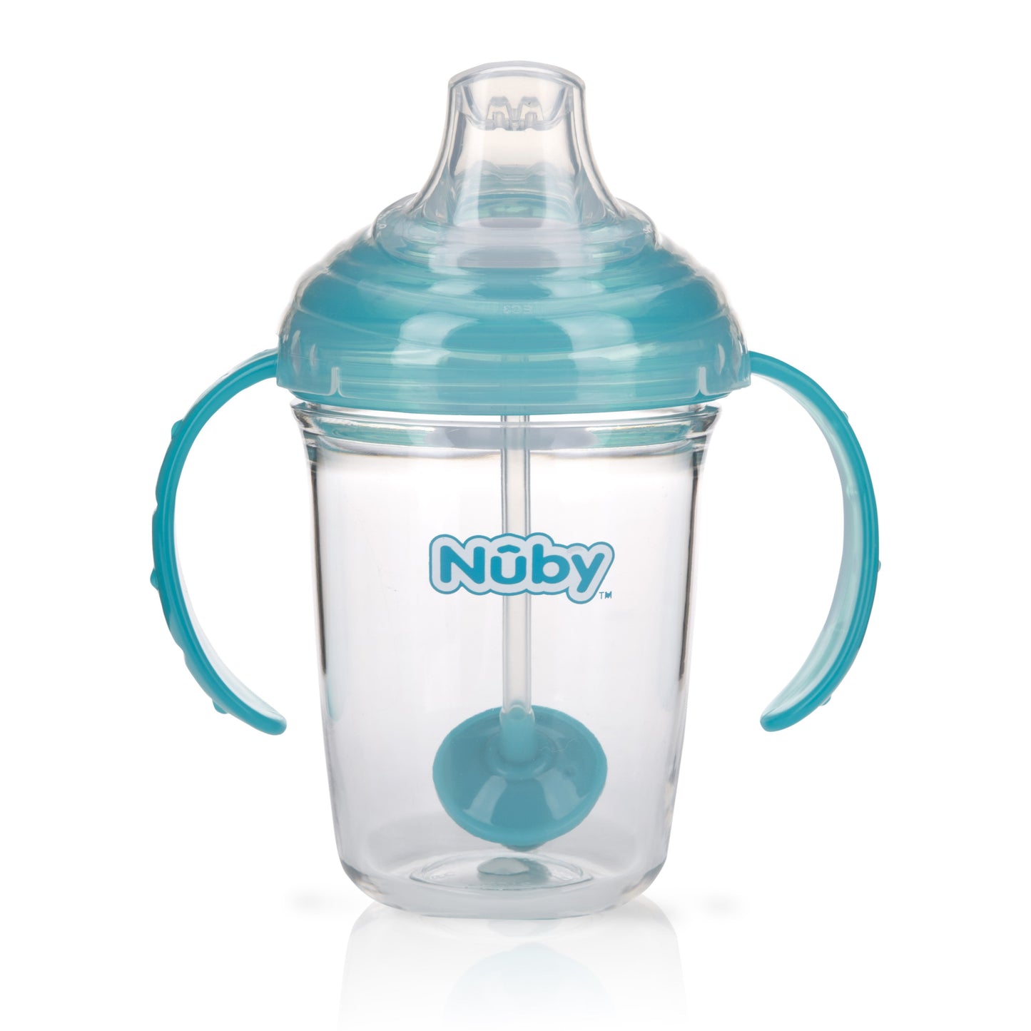Nuby No-Spill 360 Weighted Straw GripN?Sip Cup Aqua