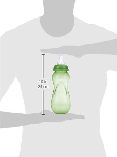 Nûby Non Drip 10 oz Standard Neck Bottles, 0m+, 3 count