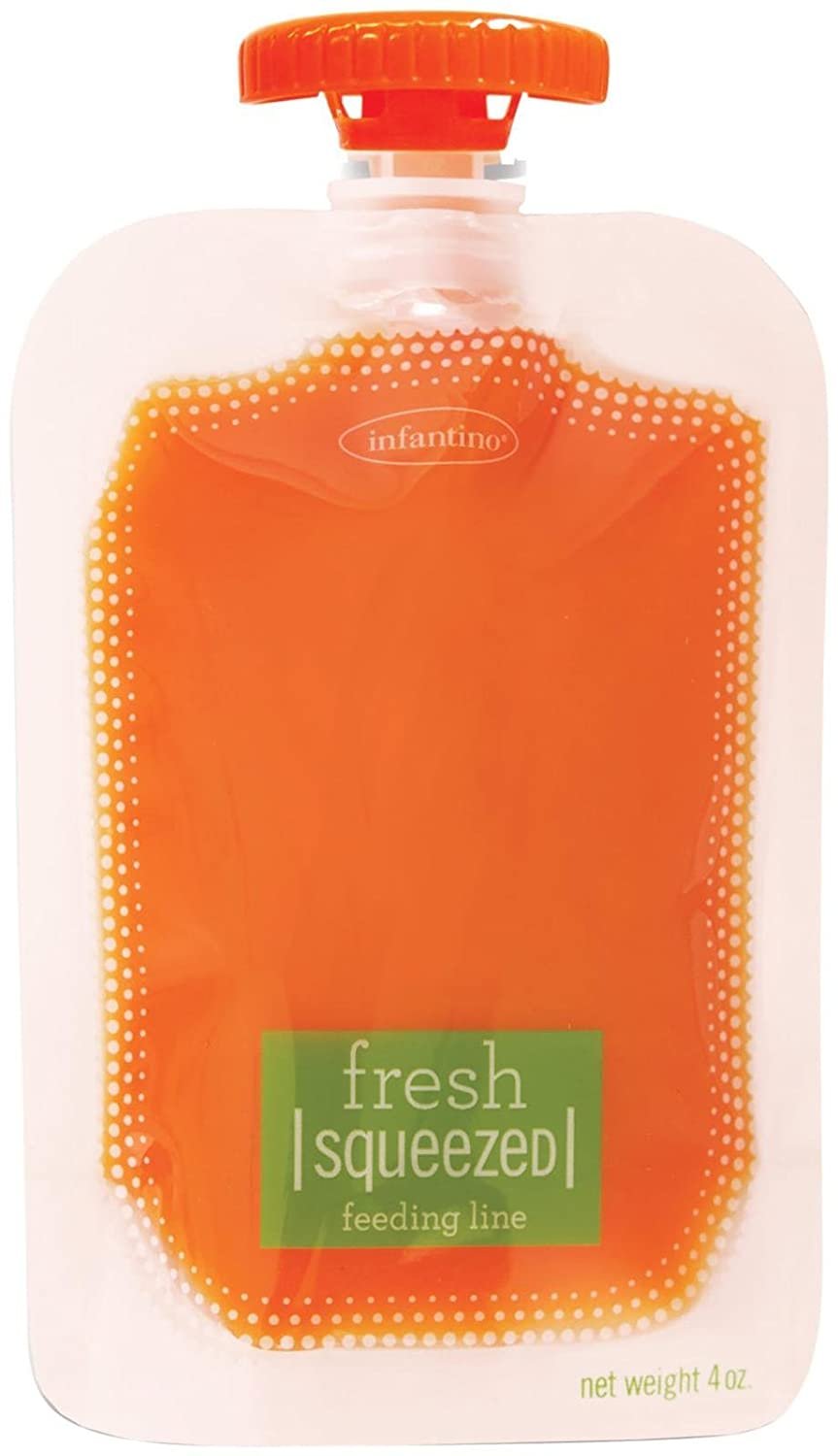 Infantino Squeeze Pouch, Clear, 4 Fluid Ounces (Discontinued by Manufacturer)