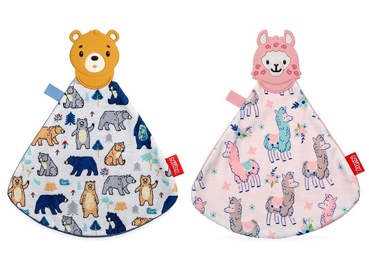 Nuby Silicone Animal Teething Blanket - 0+ Months, 1pk Assorted (Bear or Llama)