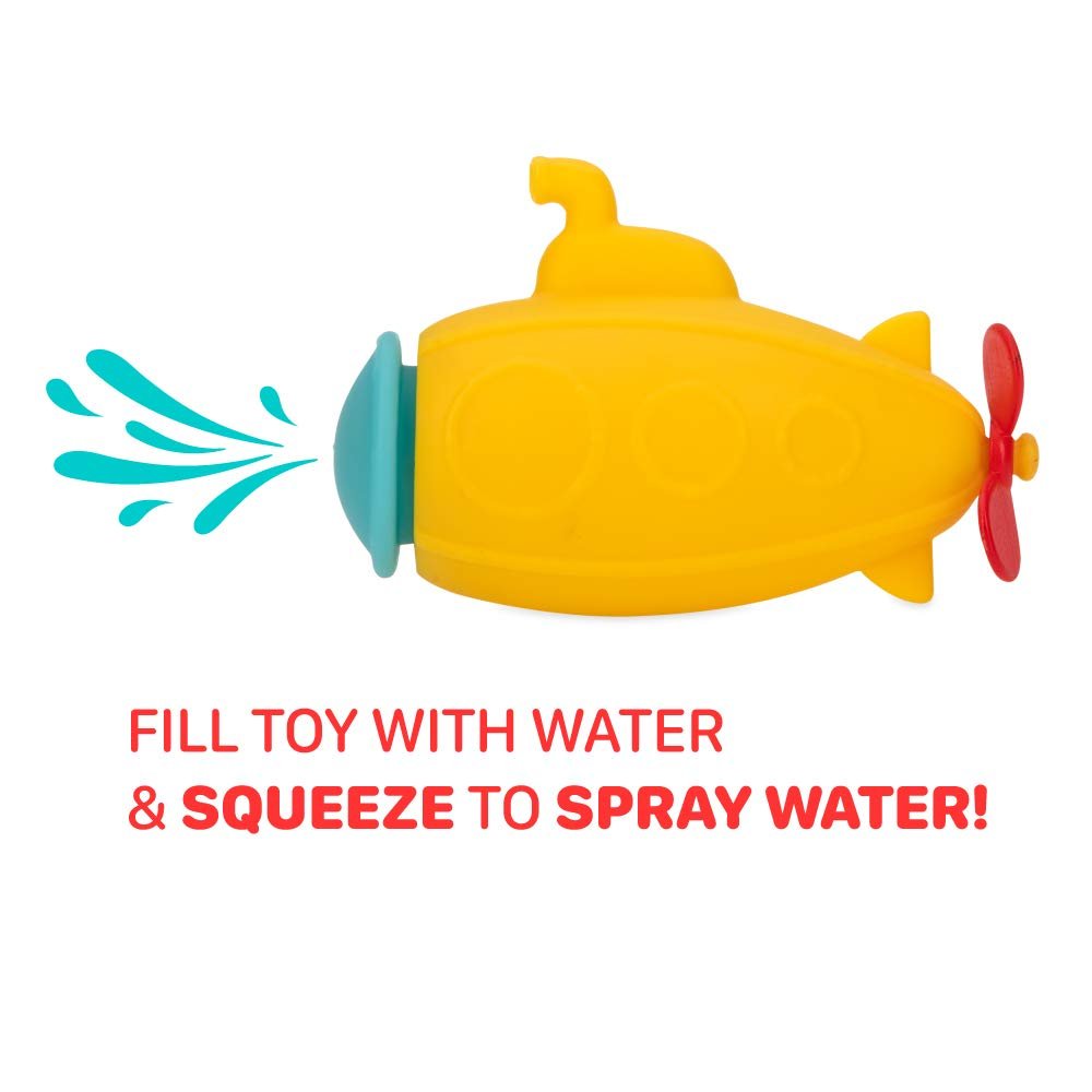 Nuby Submarine Sea Squirts Bath Toy - yellow, one size