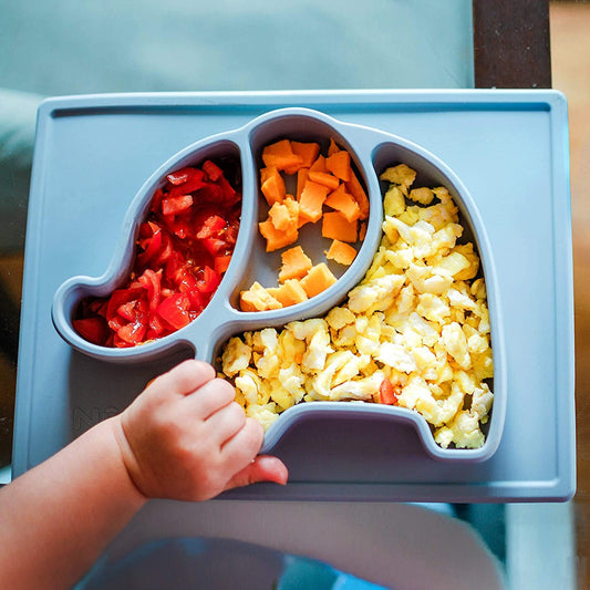 Nuby Sure Grip Elephant Silicone Placemat, Aqua