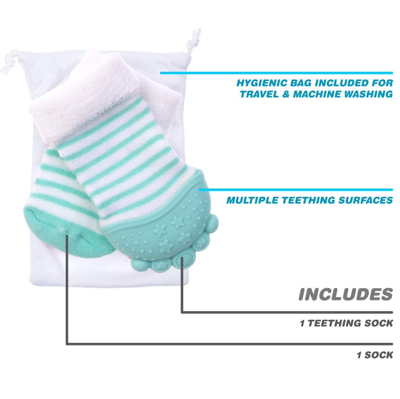 Nuby Aqua Stripes Teething Sock