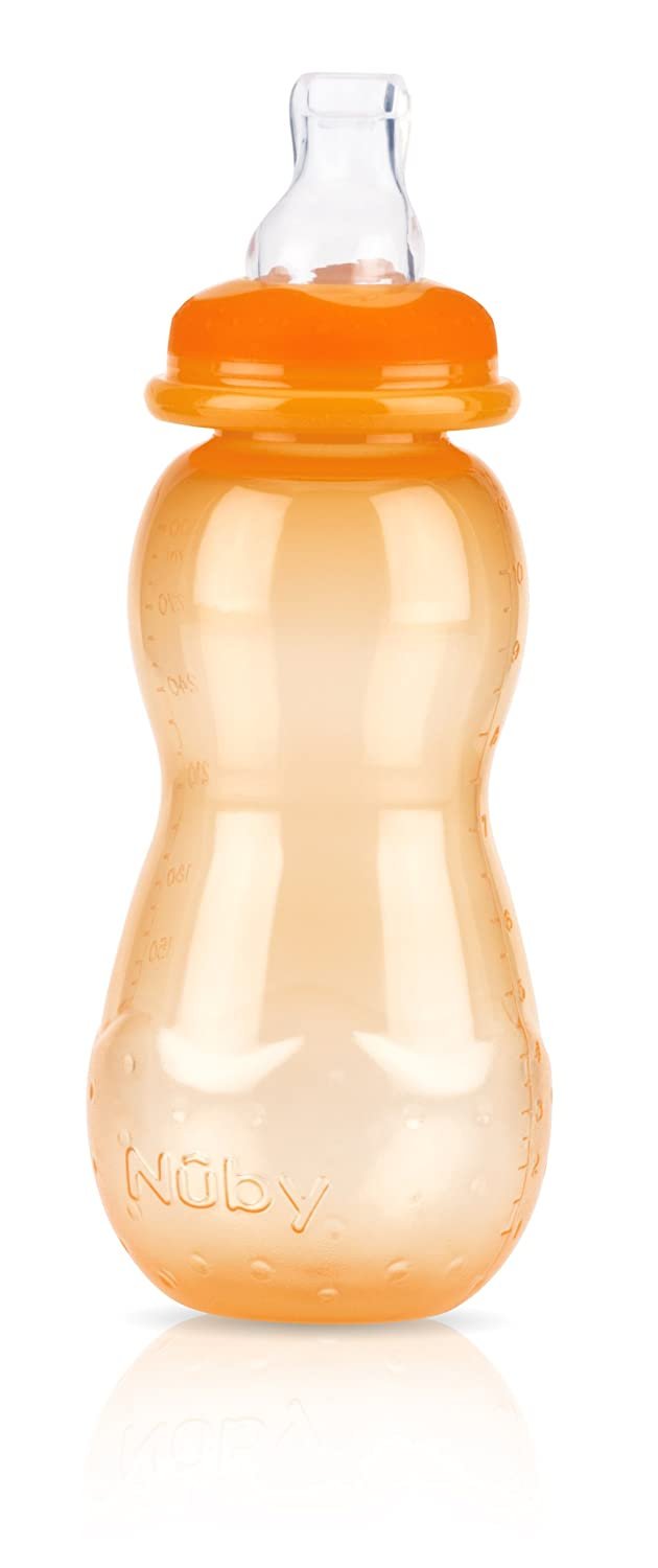 Nuby 3-Stage Standard Neck Bottle, 7 Ounce