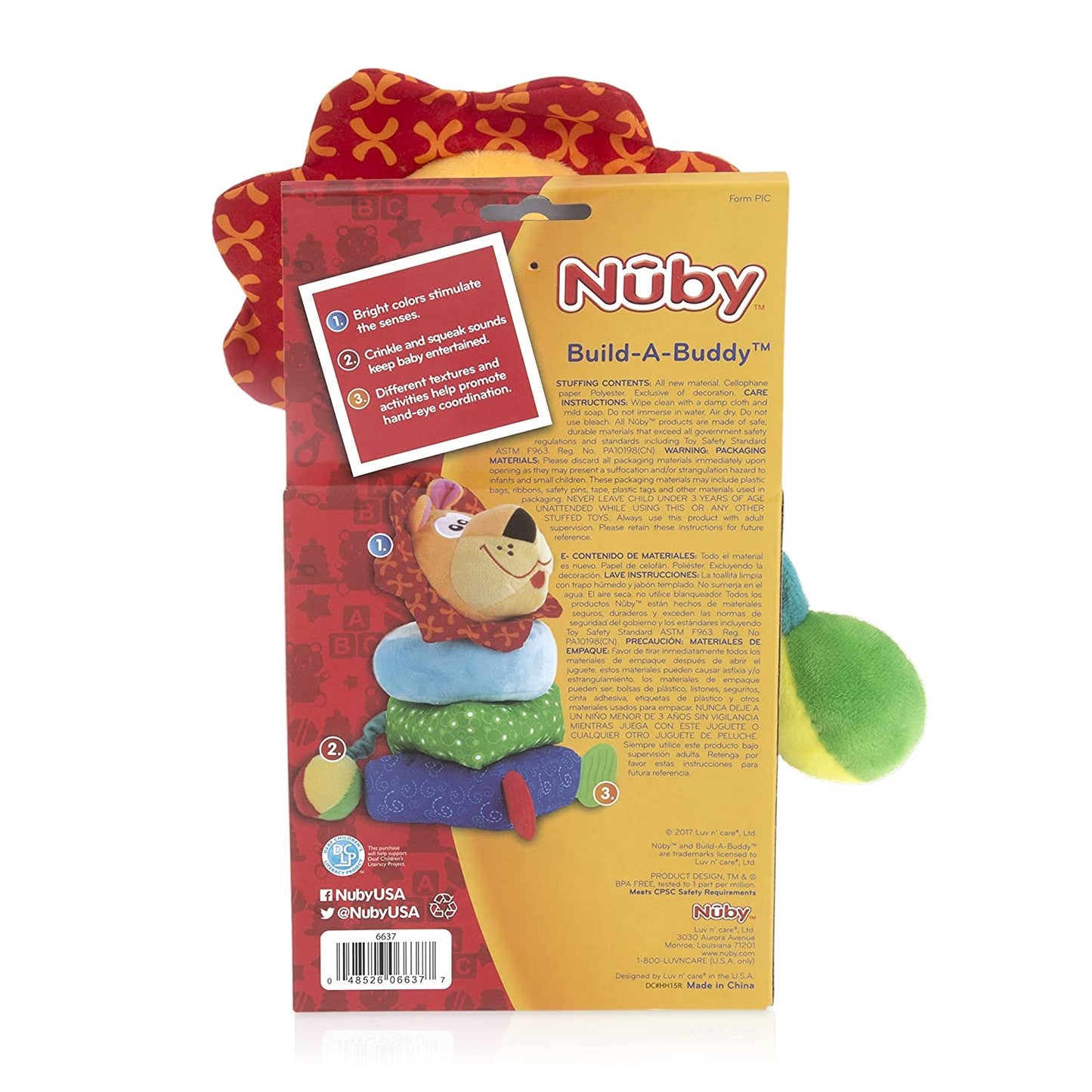 Nuby Build a Buddy- Plush Ring Stacker