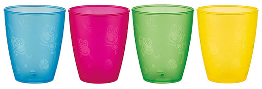 Nuby Fun Drinking Tumblers, Colors May Vary, 10 Oz, 4 Count