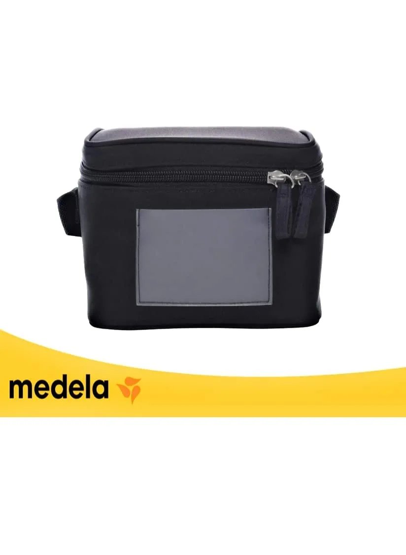 Medela Breast Milk Cooler and Transport Set, 5 ounce Bottles with Lids, Contoured Ice Pack, Cooler Carrier Bag