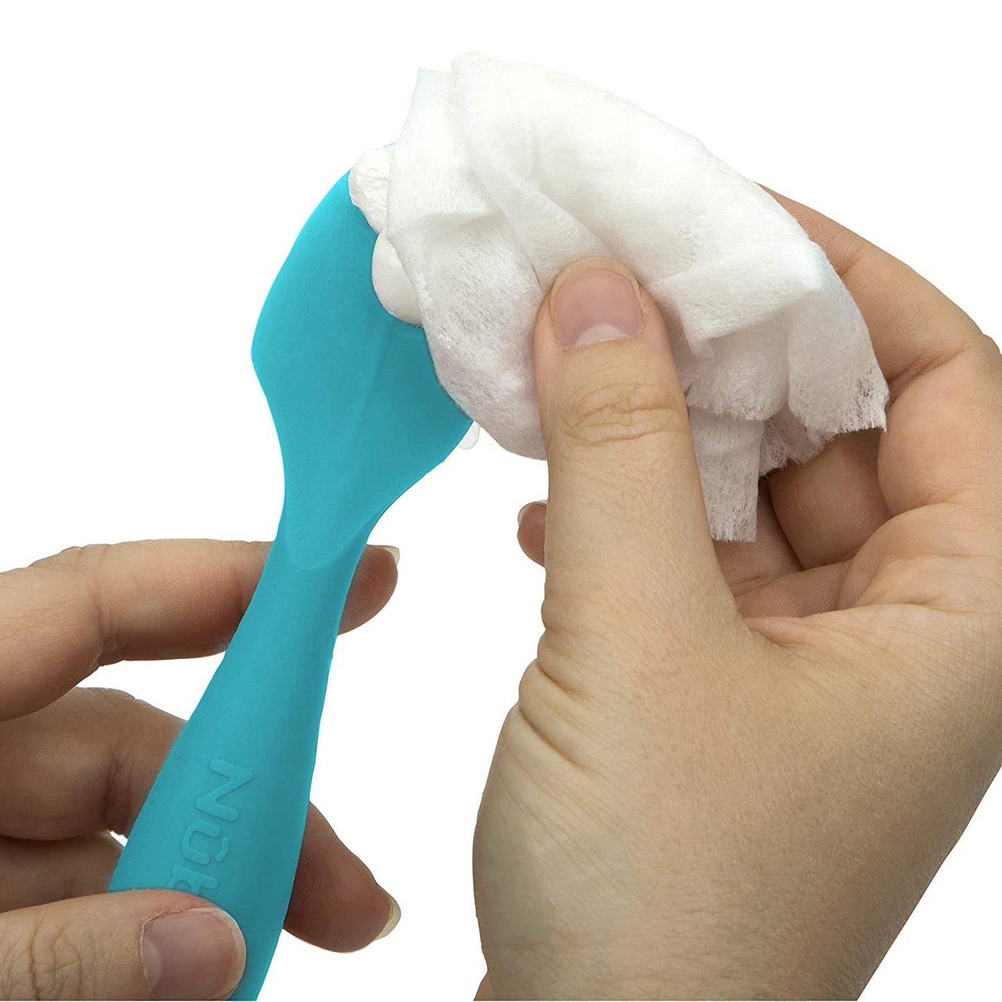 Nuby Silicone Diaper Cream Brush with Suction Base, Aqua
