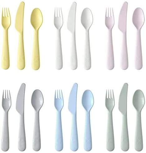 Ikea Kalas 901.929.62 18-Piece BPA-Free Flatware Set, Multicolored