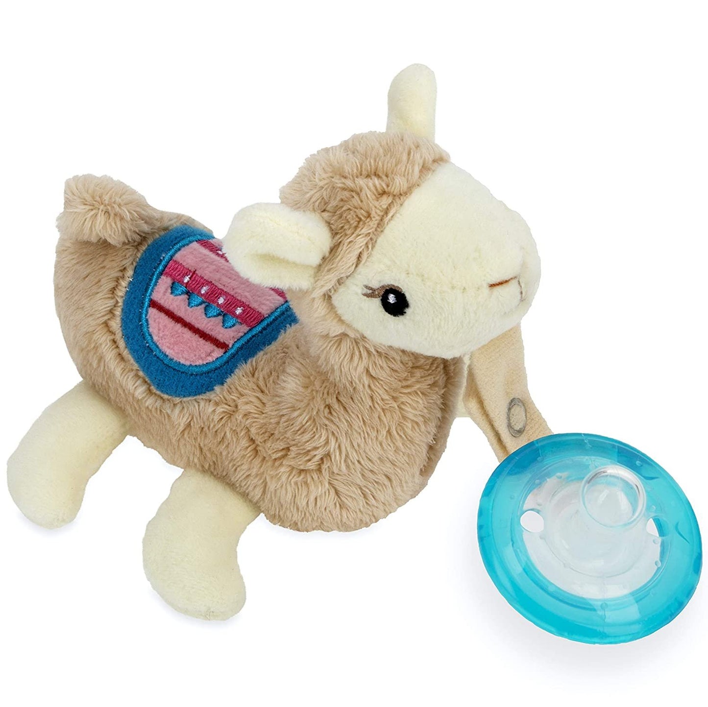 Nuby Llama Plush Toy Pacifier - blue/multi, one size