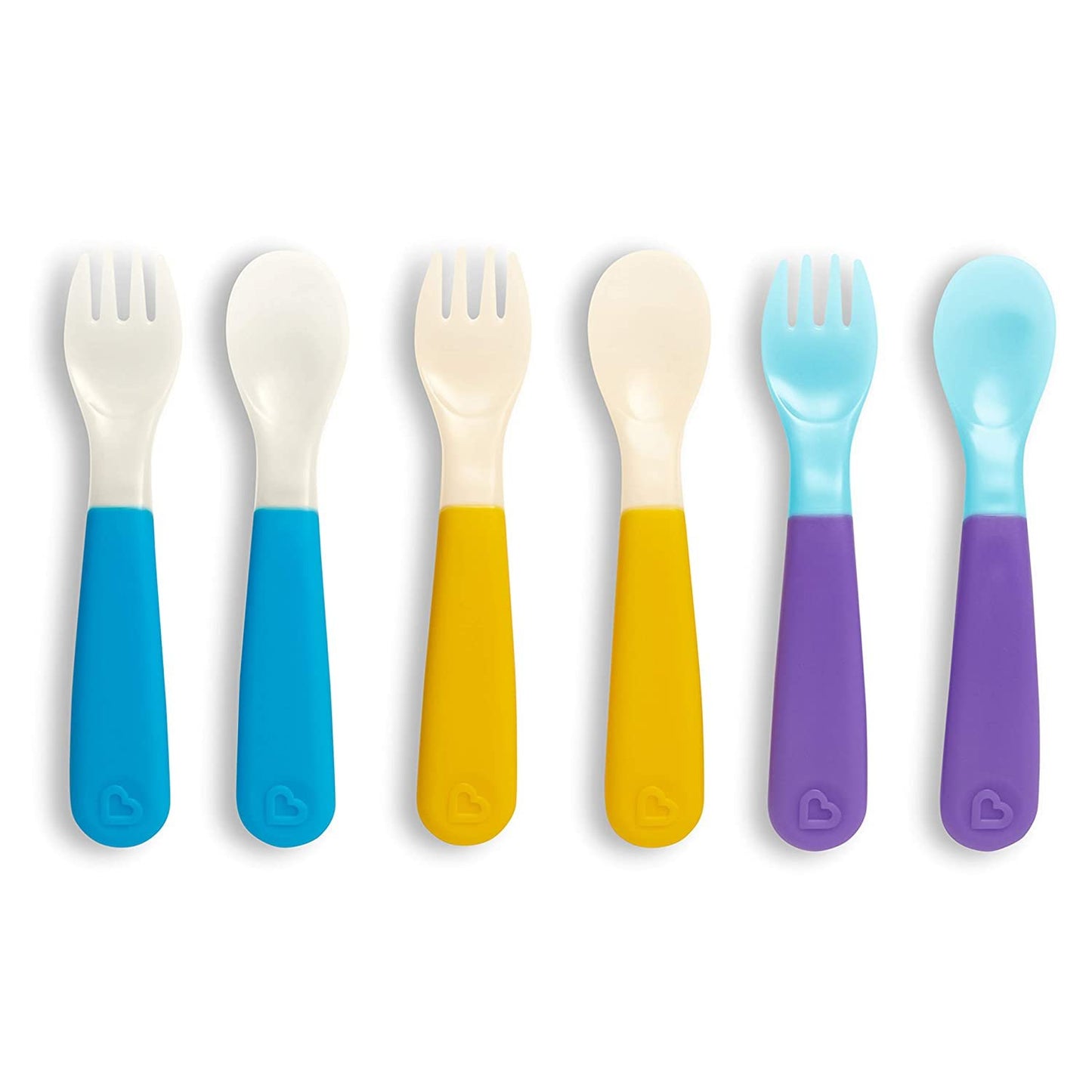Munchkin Color Reveal Color Changing Toddler Forks and Spoons, 6 Pack