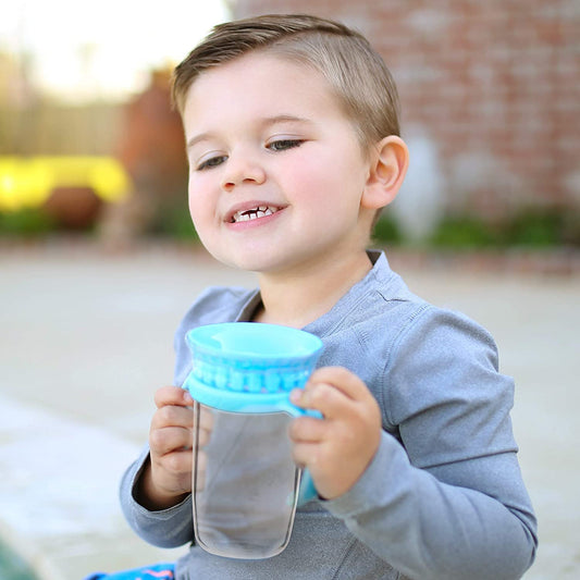 Luv N Care NUBY Nuby 360 Edge Stage Drinking Rim Cup with Removable Handles & hygienic Cover: 10 Oz  300 Ml, 12M+  Colors Vary, Multi  10638