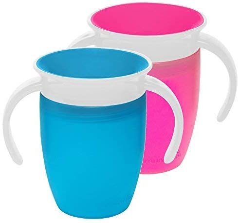 Munchkin Miracle 360 Trainer Cup, Pink, 7 Ounce, 2 Count