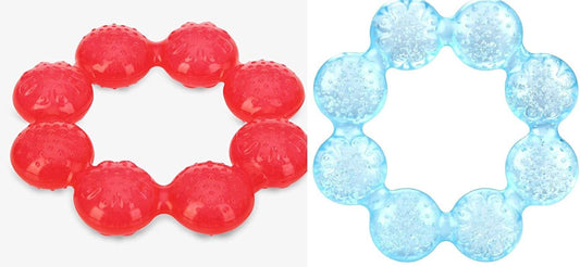 Nuby Pur Ice Bite Soother Ring Teethers (Blue/Red)