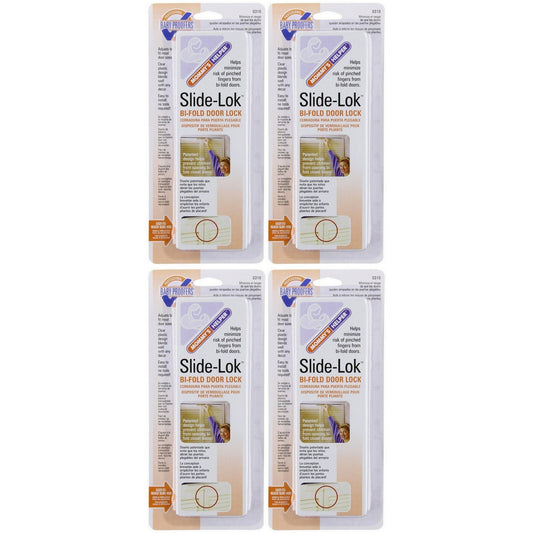 Mommy's Helper Slide-Lok Bi-Fold Door Lock, 4 Count