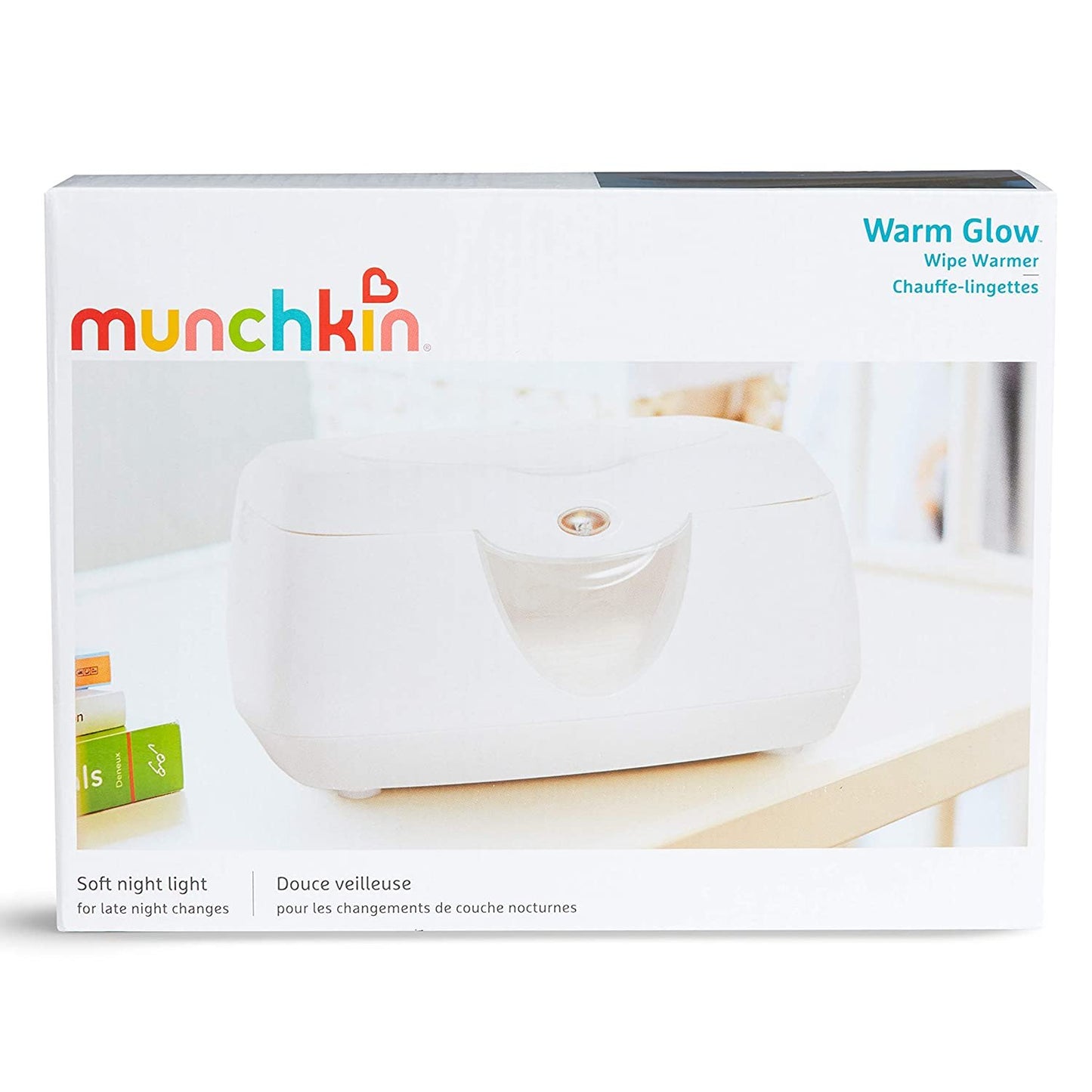 Munchkin Warm Glow Wipe Warmer, Holds up to 100 Standard-Sized Baby Wipes, White