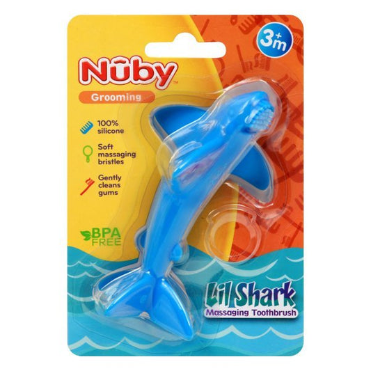 DDI 2330403 Nuby? Grooming Lil Shark Massaging Toothbrushes - Assorted Colors Case of 12