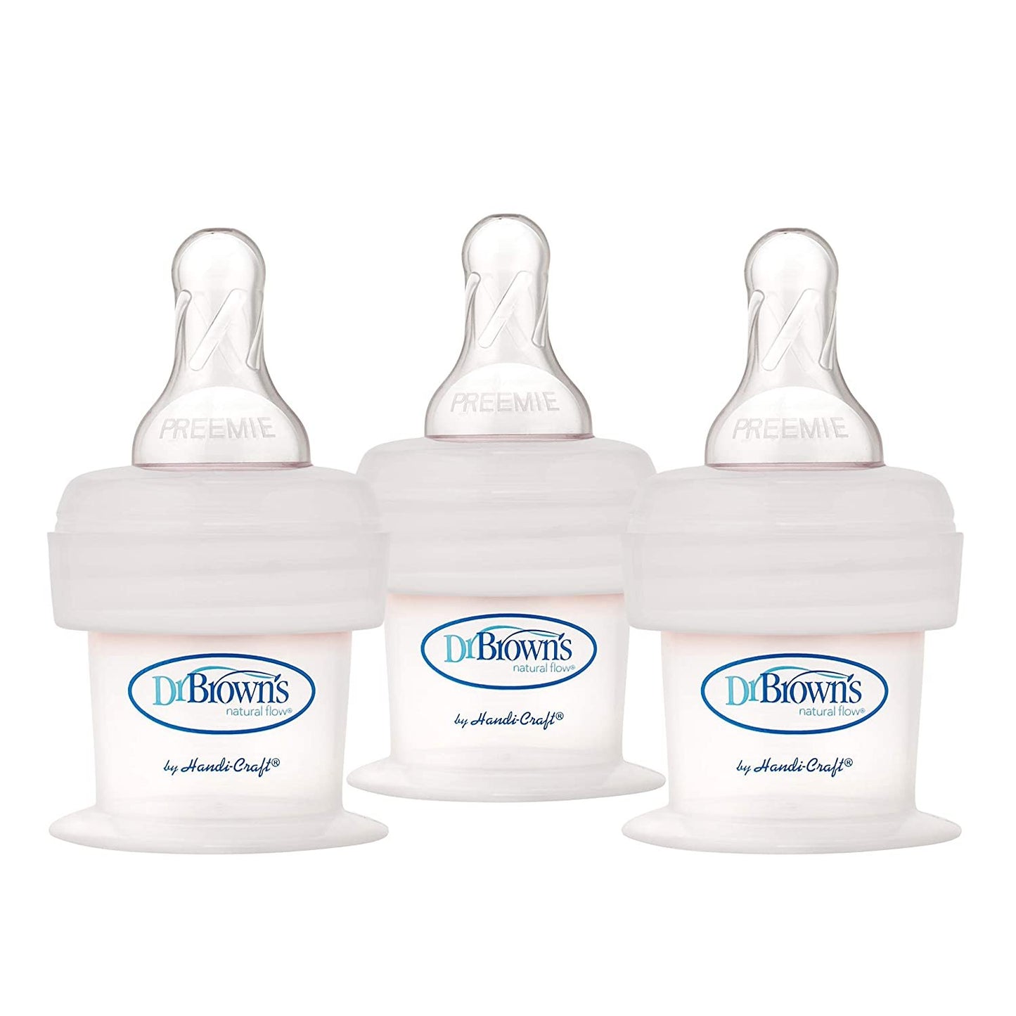 Dr. Brown's 15 CC First Feeder Bottle System with a Preemie Level Nipple, 3 Count, White